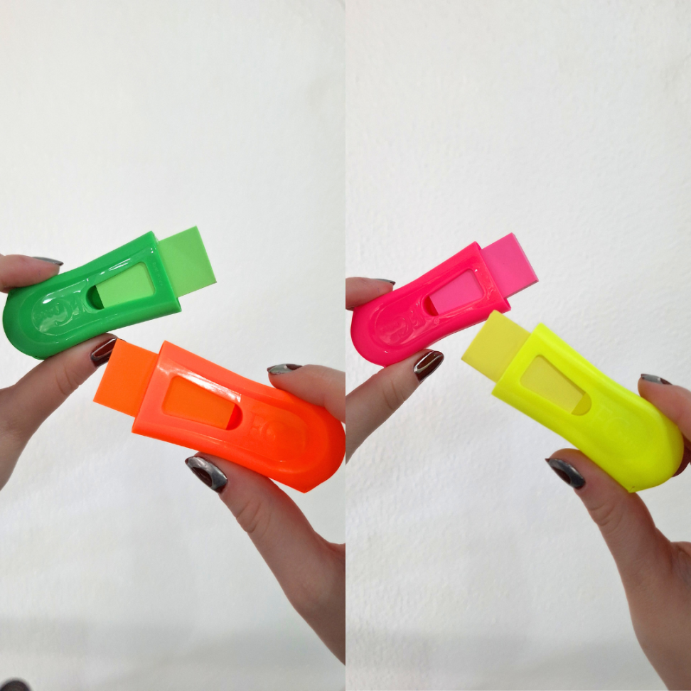 Apontador com Depósito e Borracha Neon Faber-Castell - #6