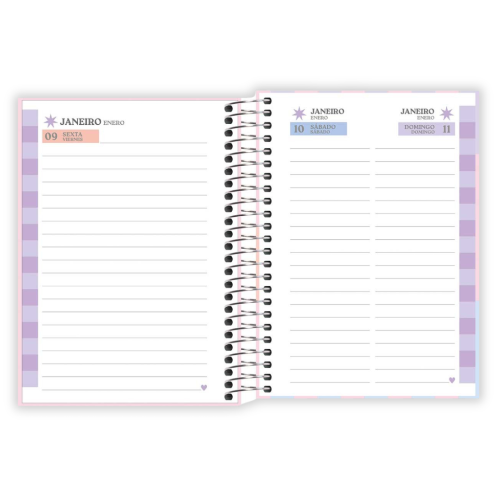 Agenda Espiral Diária Pequena Happy 2026 Tilibra - #8