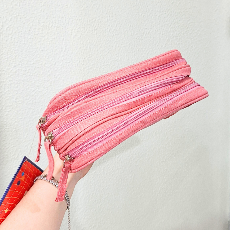 Estojo Triplo Jeans Rose Packn'Go - #1