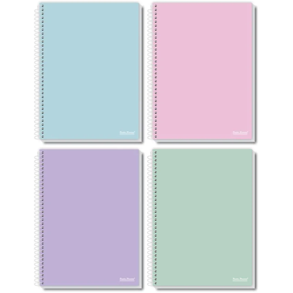 Caderno com Espiral Universitário Office Color 1 Matéria Pauta Branca