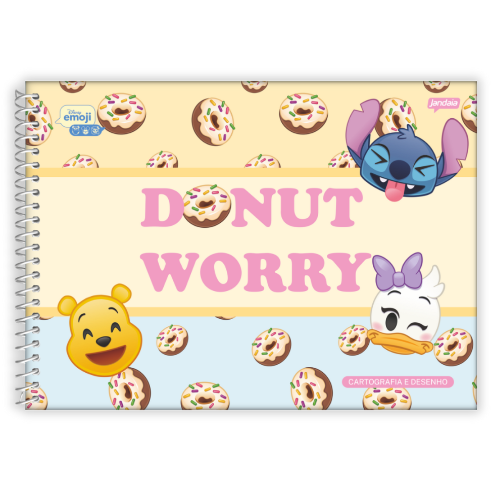 Caderno de Cartografia e Desenho Disney Emoji Jandaia - #1