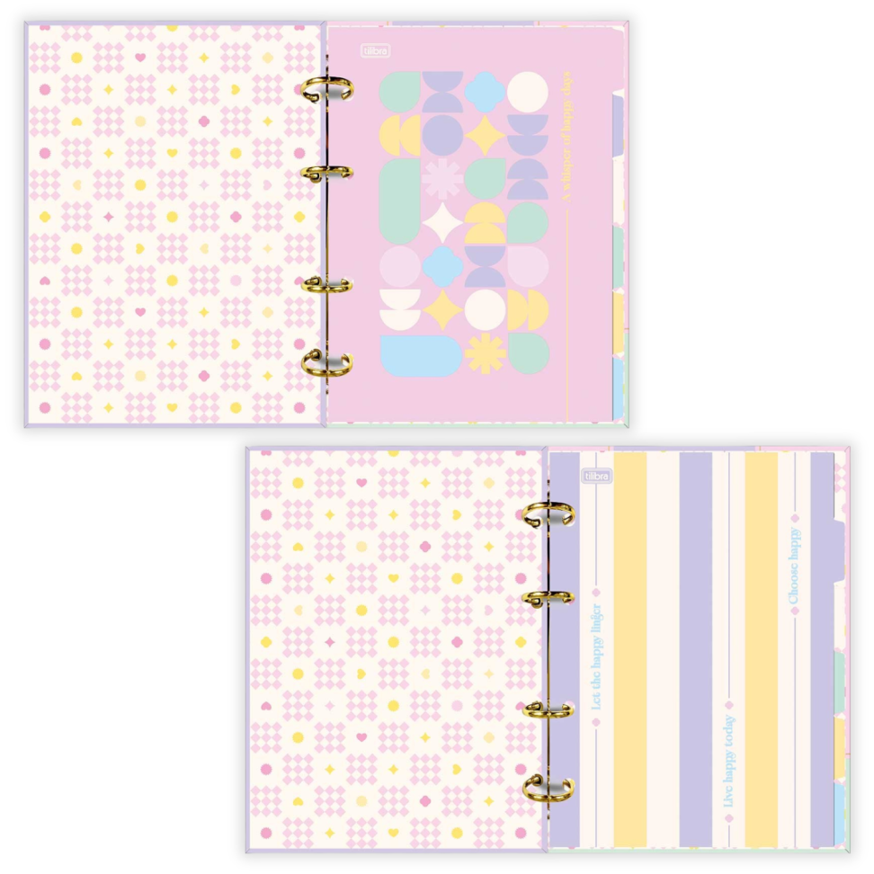 Caderno Argolado Universitário 1 Matéria Happy Tilibra