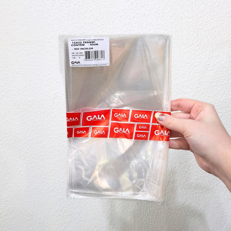 Saco Transparente 15cm x 22cm 1 Unidade Gala Embalagens - #4