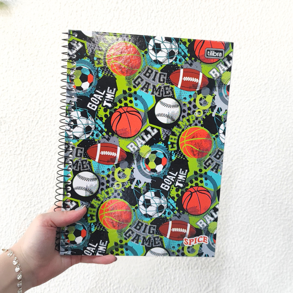 Caderno com Espiral Universitário 1 Matéria Spice Masculino Tilibra - #1