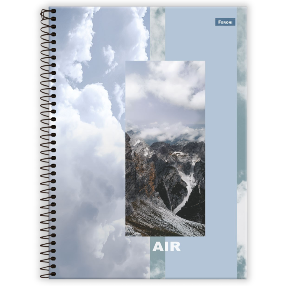 Caderno com Espiral Universitário 4 Elementos Mais 10 Matérias Foroni - #1