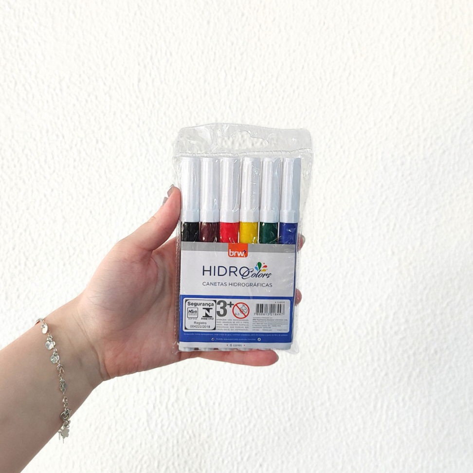 Canetinhas Hidrográficas Hidrocolors 6 Cores BRW - #3