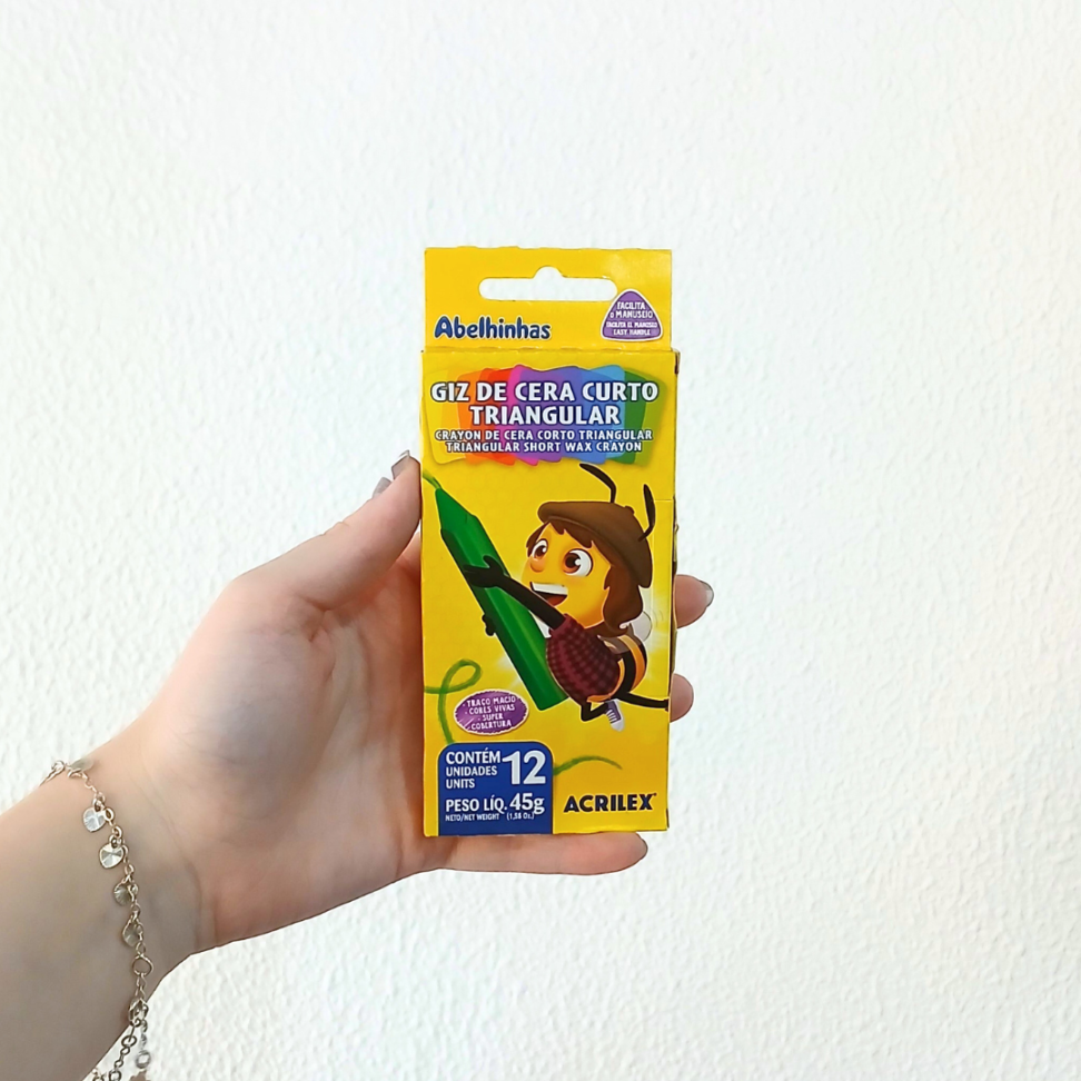 Giz de Cera Curto Triangular 12 Cores Acrilex - #3