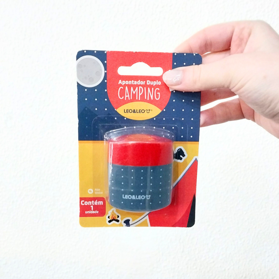 Apontador Duplo com Depósito Camping Leo e Leo