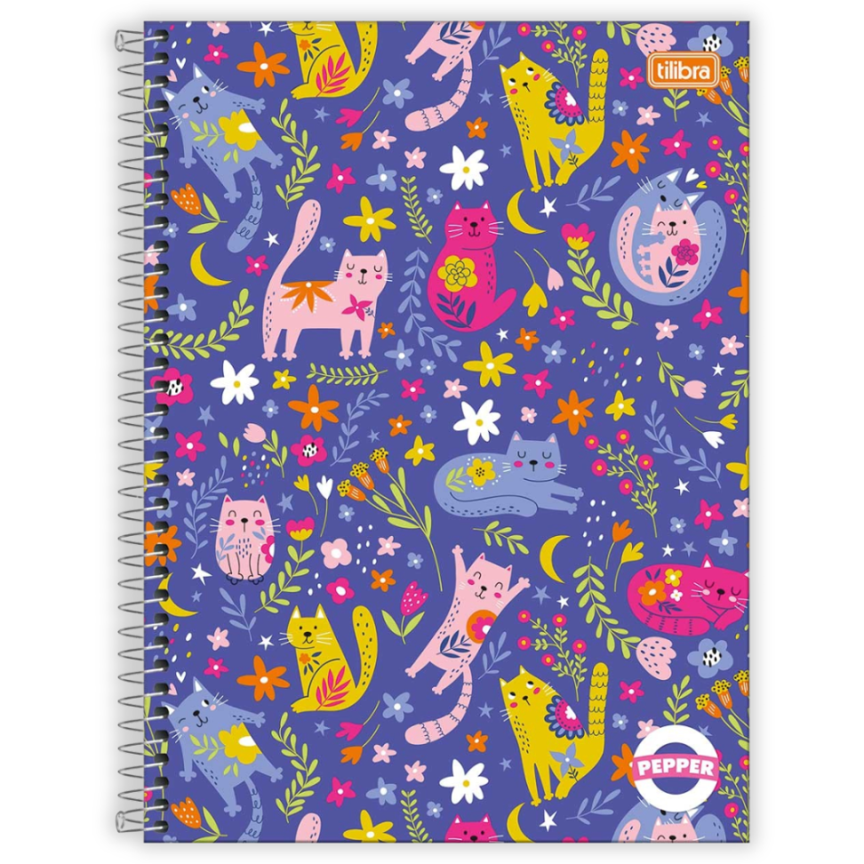 Caderno com Espiral Universitário 1 Matéria Pepper Feminino Tilibra - #1