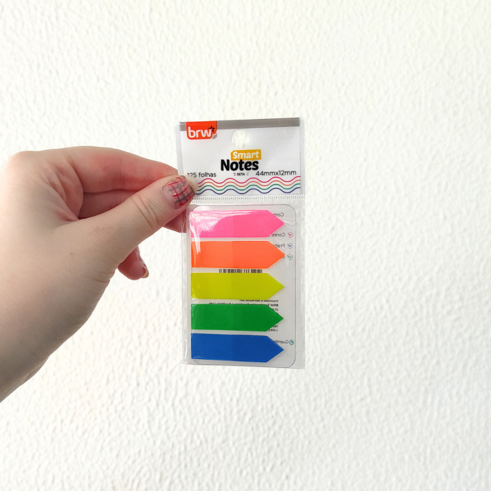 Marcador de Páginas Smart Notes Setas 44mm x 12mm 5 Cores BRW - #1