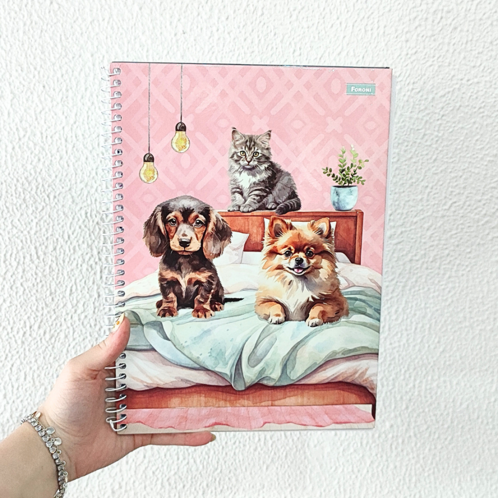 Caderno com Espiral Universitário Furfriends 1 Matéria Foroni - #1