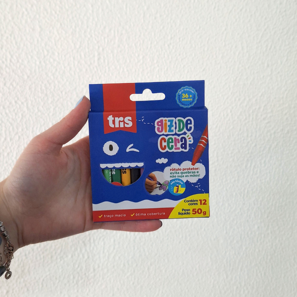 Giz de Cera 12 Cores Fino Tris - #1