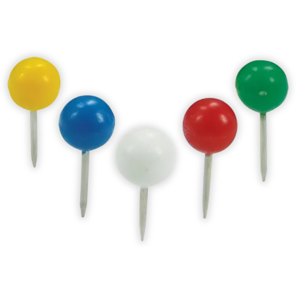 Alfinete para Mapa Tipo Bola 8mm 50 Unidades BRW
