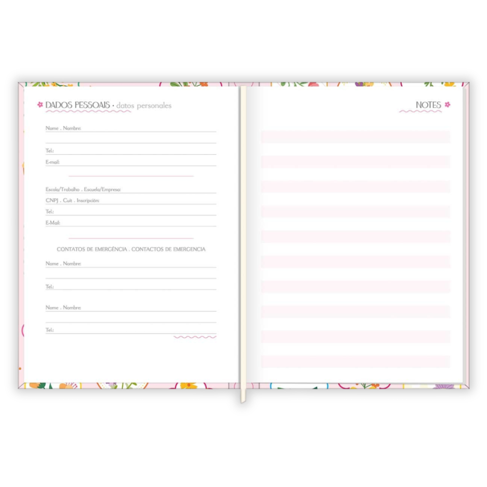 Agenda Costurada Diária Pequena Charme 2026 Tilibra - #6