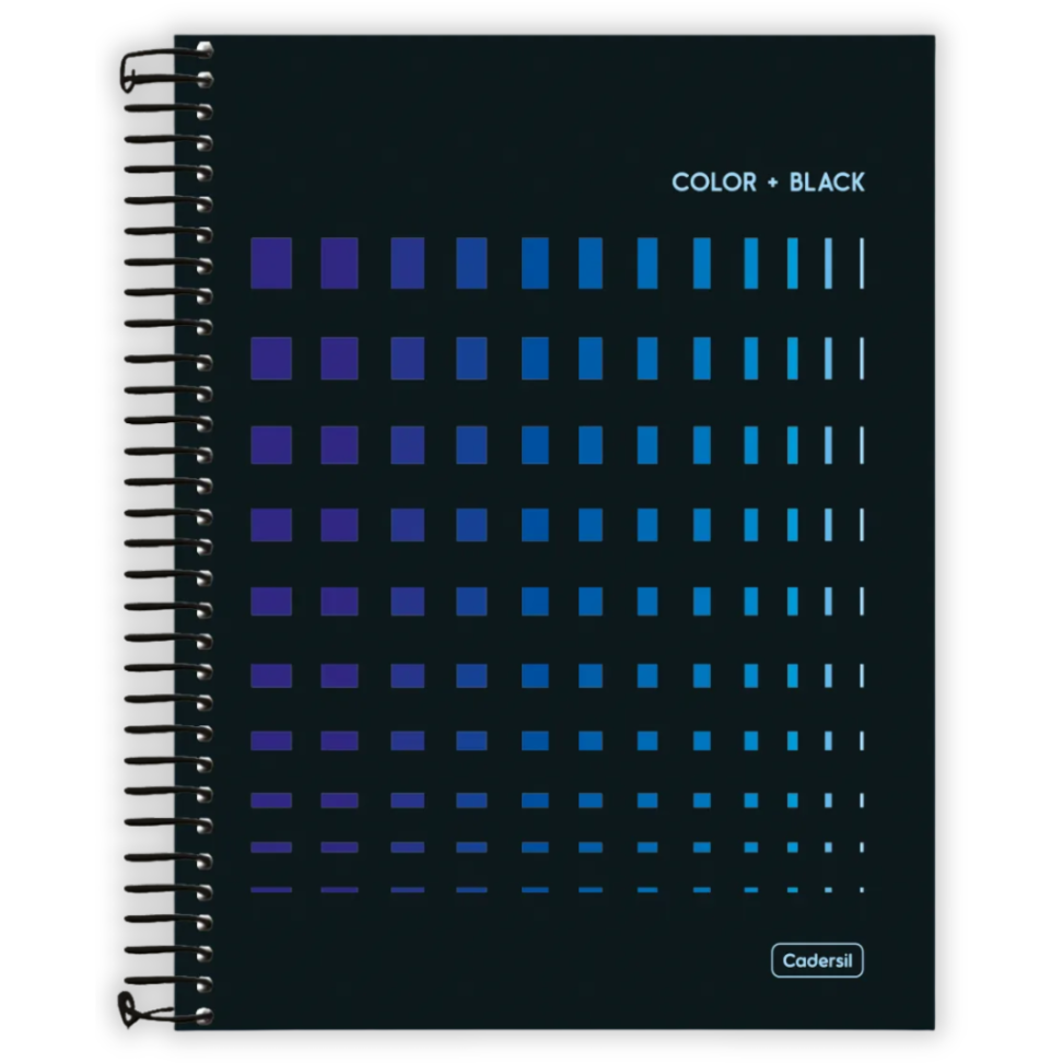 Caderno com Espiral Universitário Color + Black 1 Matéria Cadersil - #2