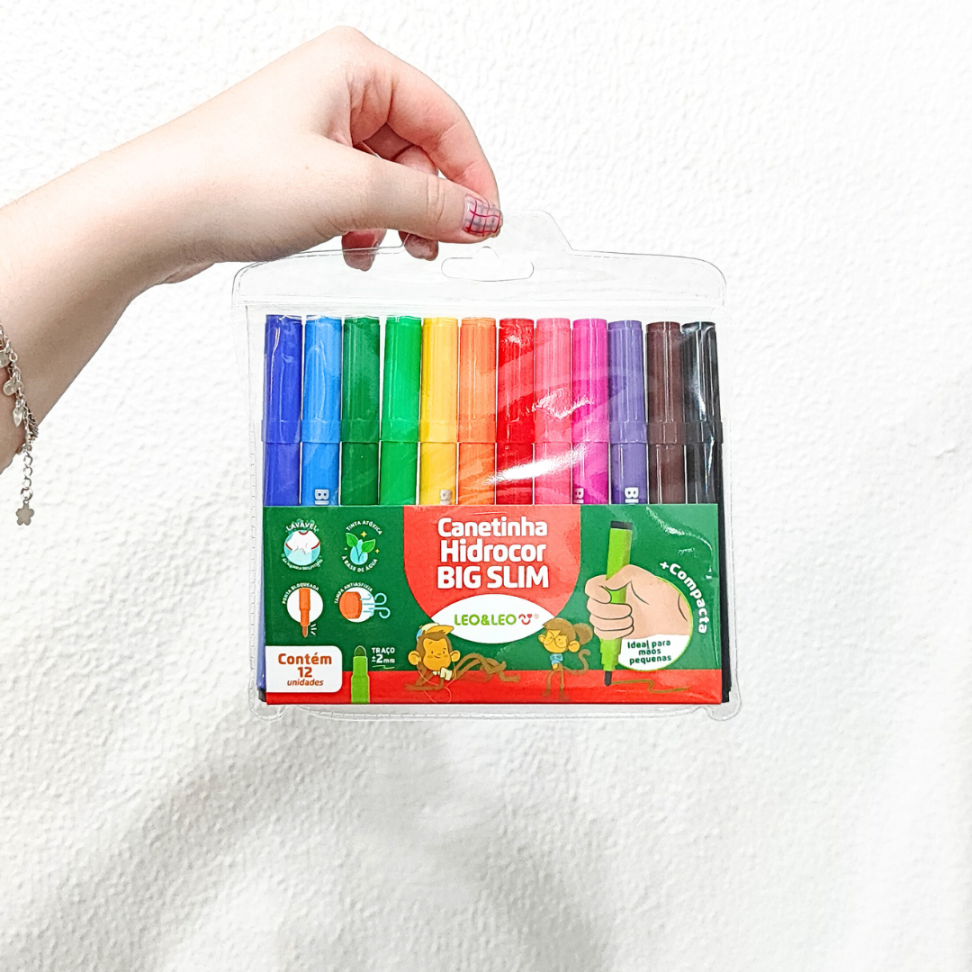 Canetinha Hidrocor Big Slim 12 Cores Leo e Leo - #1