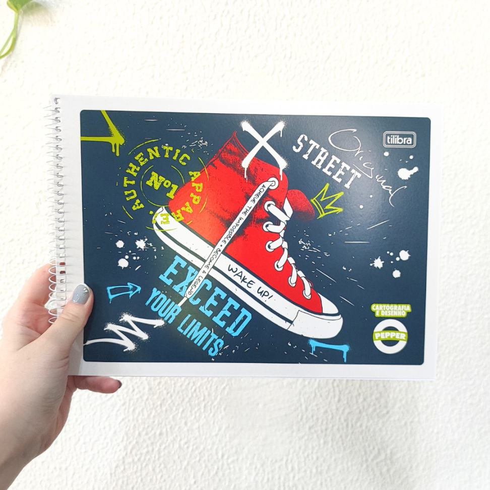 Caderno de Cartografia e Desenho Capa Flexível Pepper Tilibra - #1