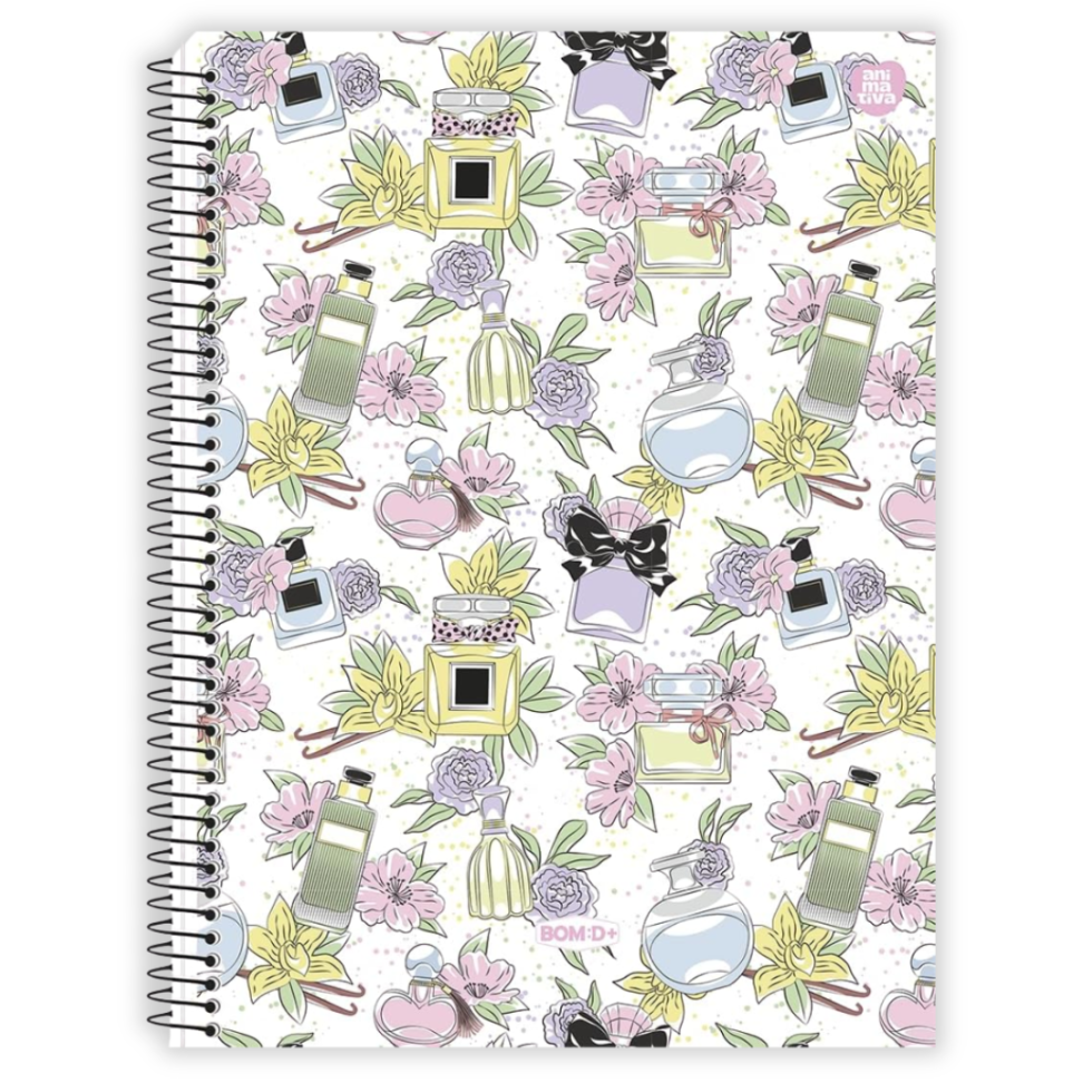 Caderno com Espiral Universitário Bom D+ Feminino 1 Matéria Animativa - #9