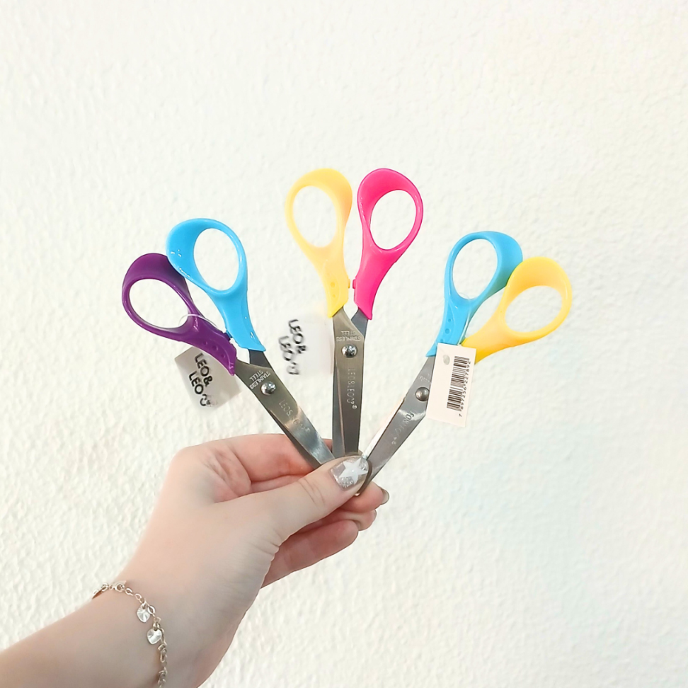 Tesoura Escolar Duocolor Leo e Leo - #5