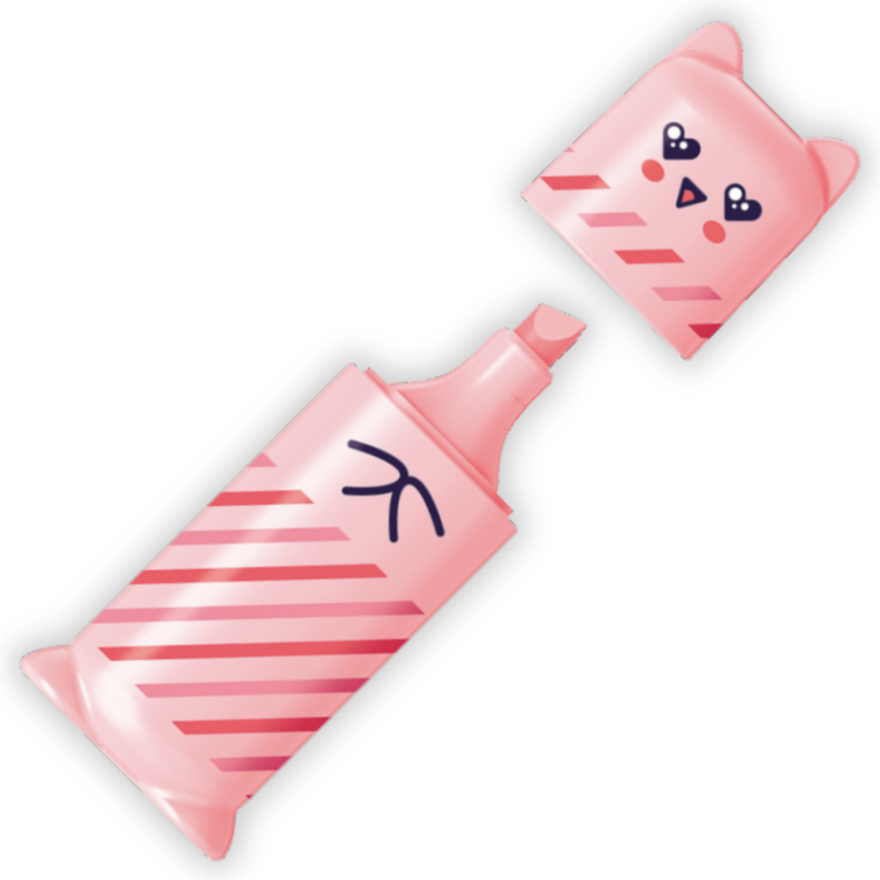 Mini Marca Texto Tons Pastel Cute Maped - #3