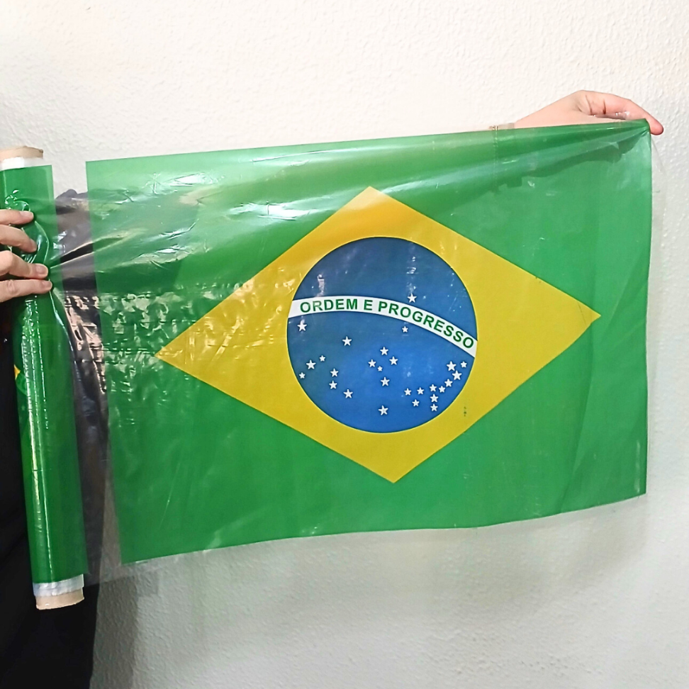 Bobina de Plástico Bandeira do Brasil 38cm x 50cm - #2