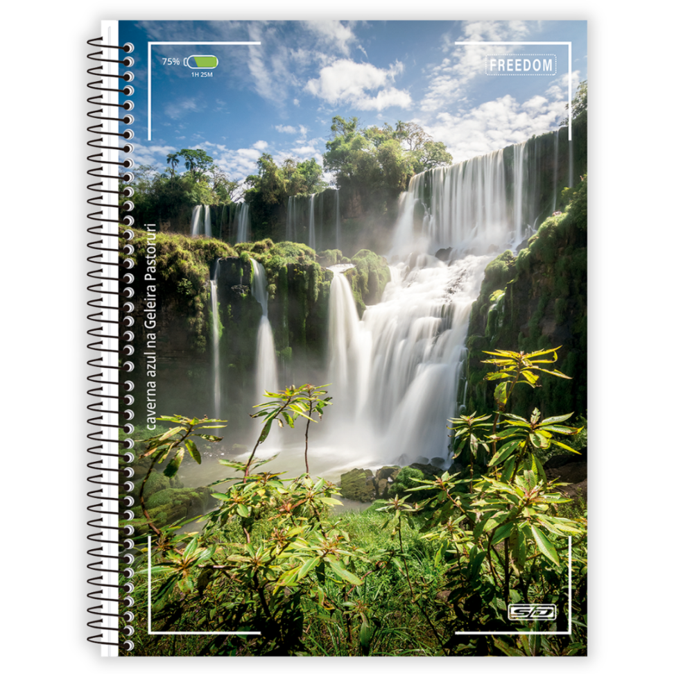 Caderno com Espiral Universitário Freedom 12 Matérias Animativa - #1