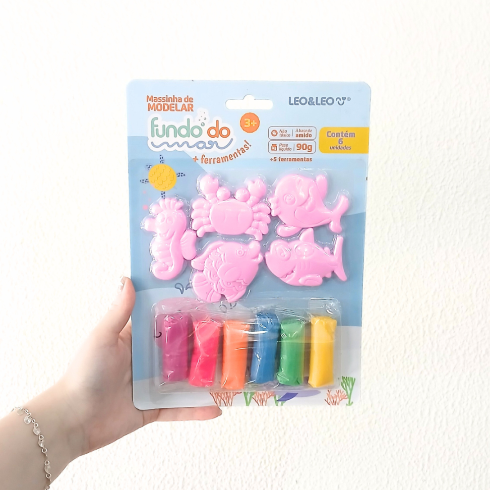 Massinha de Modelar Fundo do Mar 6 Cores + Ferramentas Leo e Leo - #3