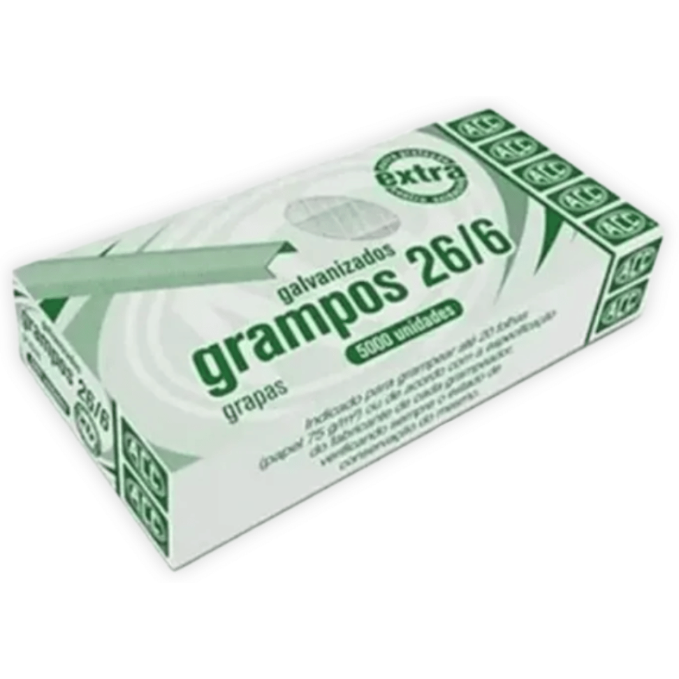Grampos 26/6 Galvanizados 5000 Unidades ACC