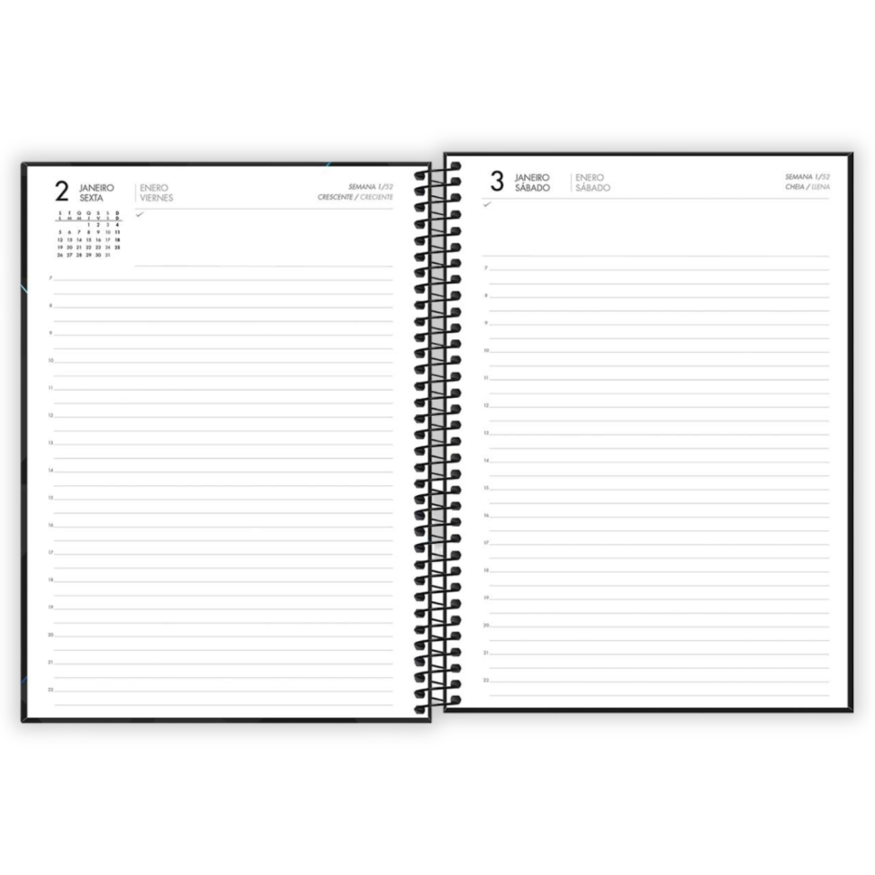 Agenda Executiva Espiral Diária Grande Spot Neutra 2026 Tilibra - #6