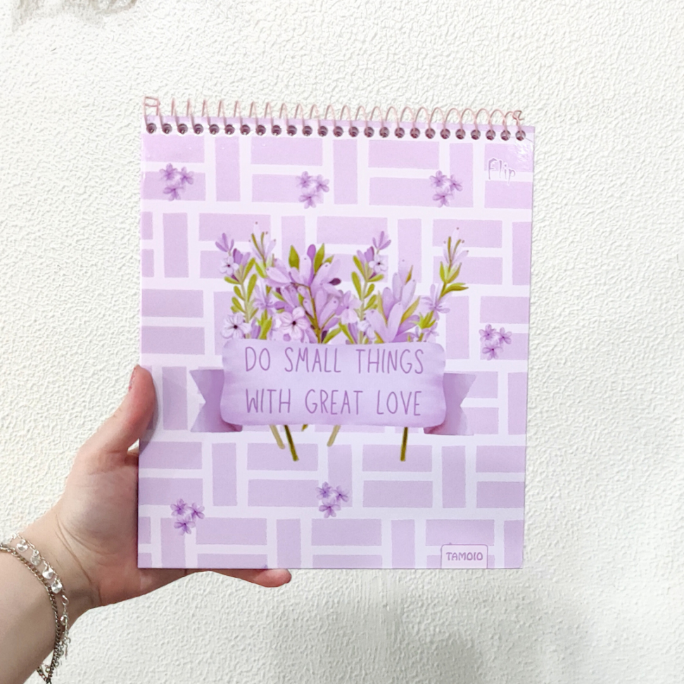 Caderno com Espiral Vertical Flip Poá Line Tamoio - #10