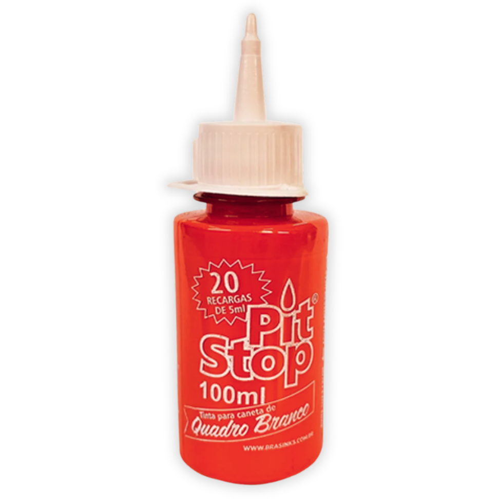 Tinta Refil para Marcador de Quadro Branco Pit Stop 100ml Brasinks
