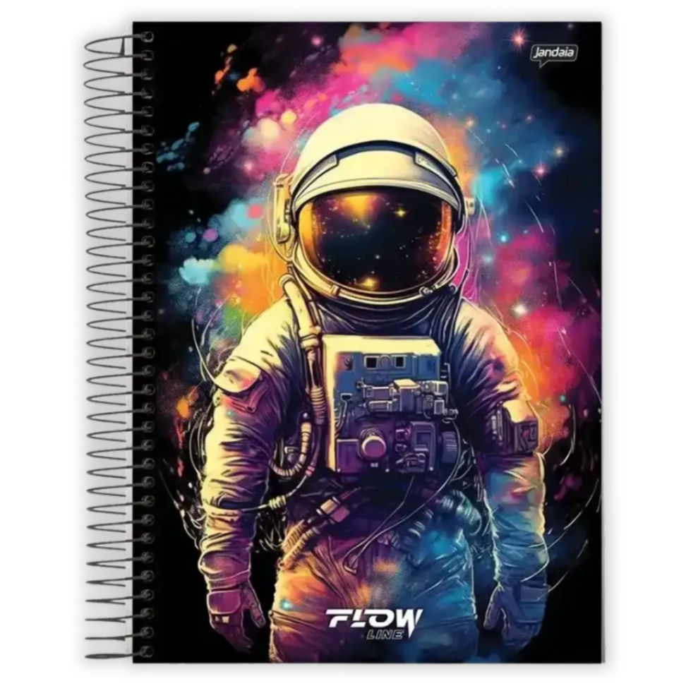 Caderno com Espiral Universitário Flow Line 1 Matéria Jandaia - #1