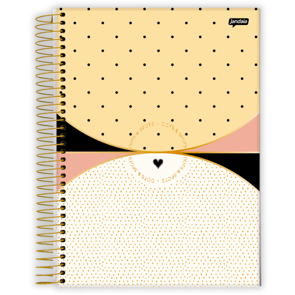 Caderno com Espiral Universitário Dots & Spots 1 Matéria Jandaia - #1
