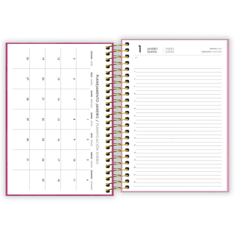 Agenda Executiva Espiral Diária Pequena Spot Colorida 2026 Tilibra - #5