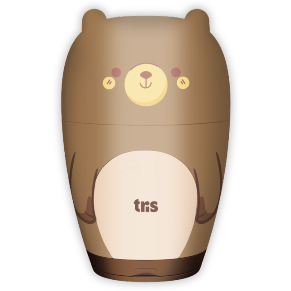 Apontador Duplo com Depósito e Borracha Ursinho Tris - #2