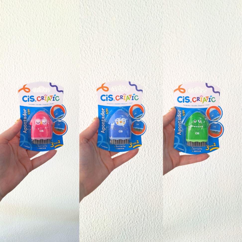 Apontador com Depósito + Borracha + Escova 490 3 em 1 Criatic CiS - #6