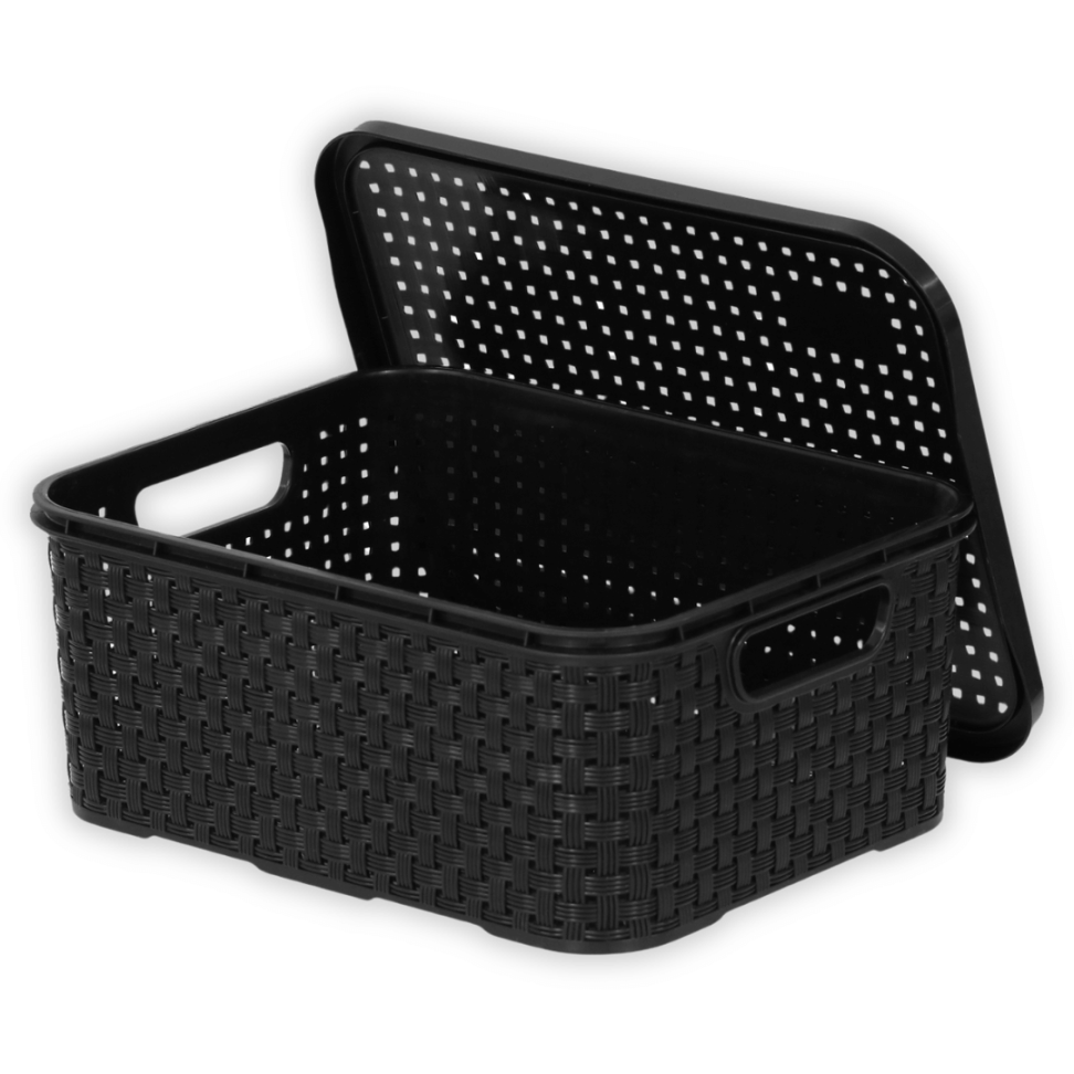 Caixa Organizadora Rattan Preto 4L Nitron - #3