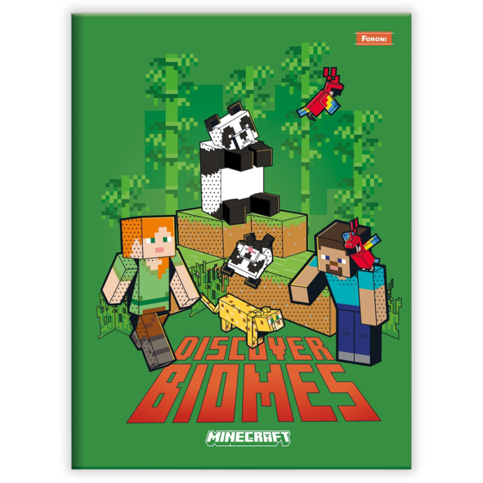 Caderno Brochura Pequeno 1/4 Minecraft Foroni - #1