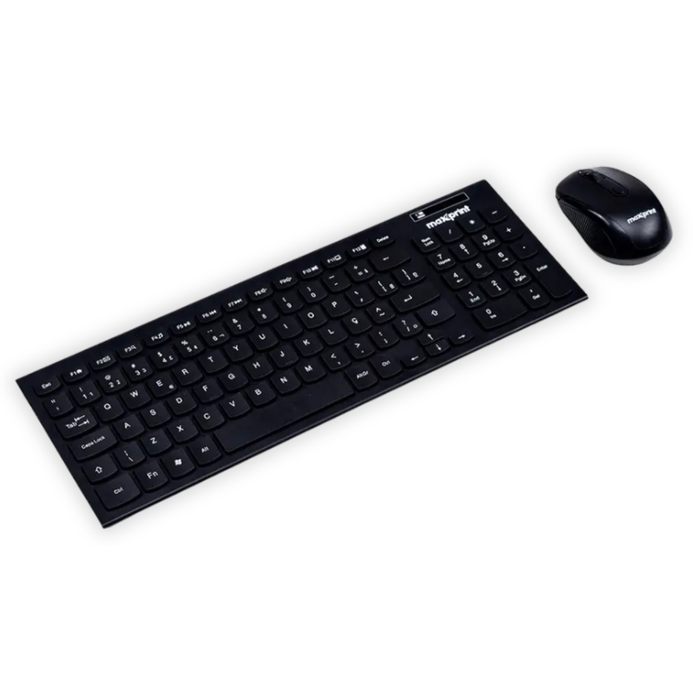 Kit Teclado e Mouse CW1001 Sem Fio Maxprint