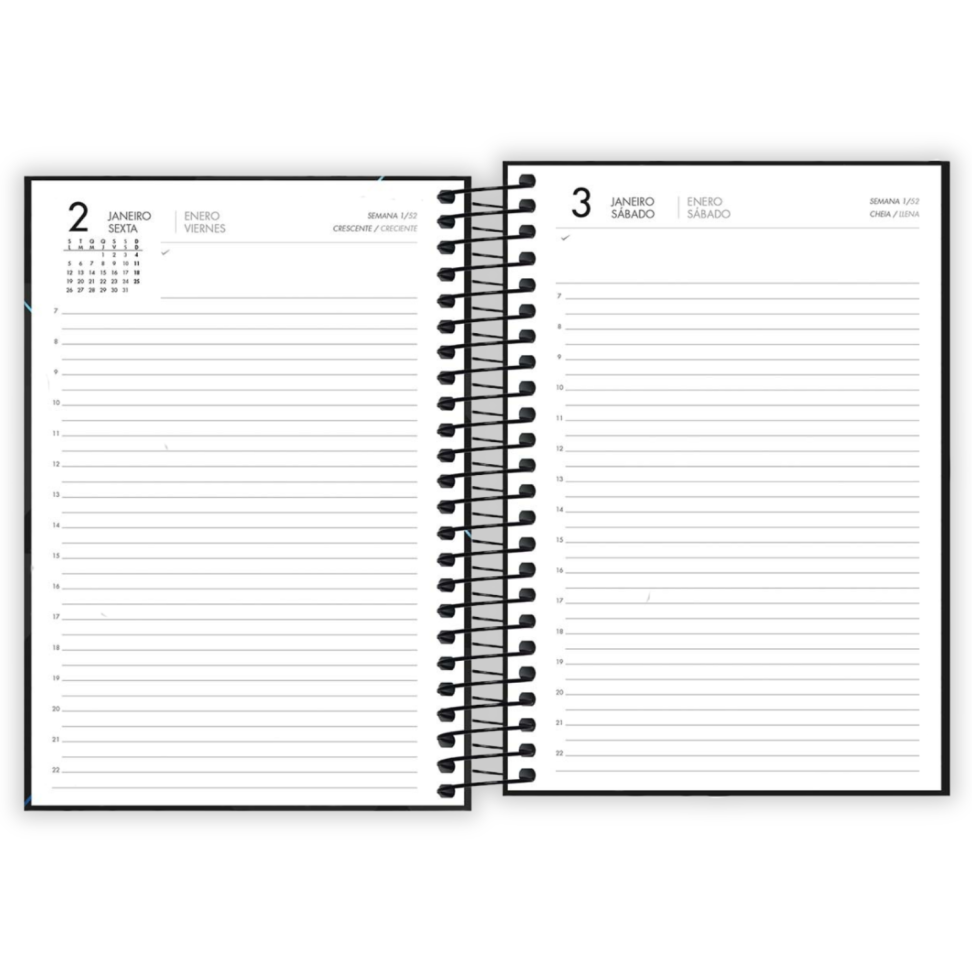 Agenda Executiva Espiral Diária Pequena Spot Neutra 2026 Tilibra - #6