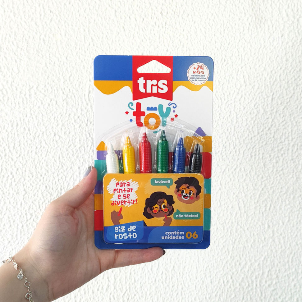 Giz de Rosto 6 Cores Toy Tris - #1