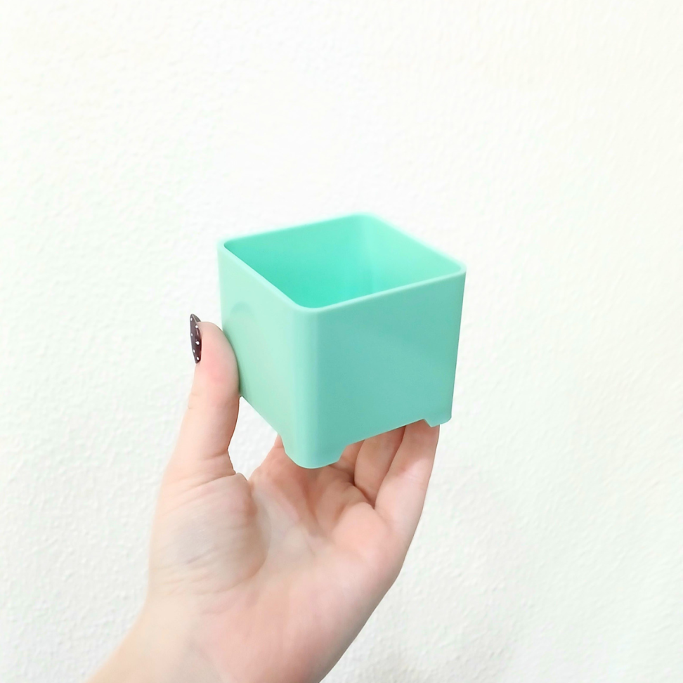 Porta Canetas Acrílico Duplo Turquesa Pastel Maxcril - #4