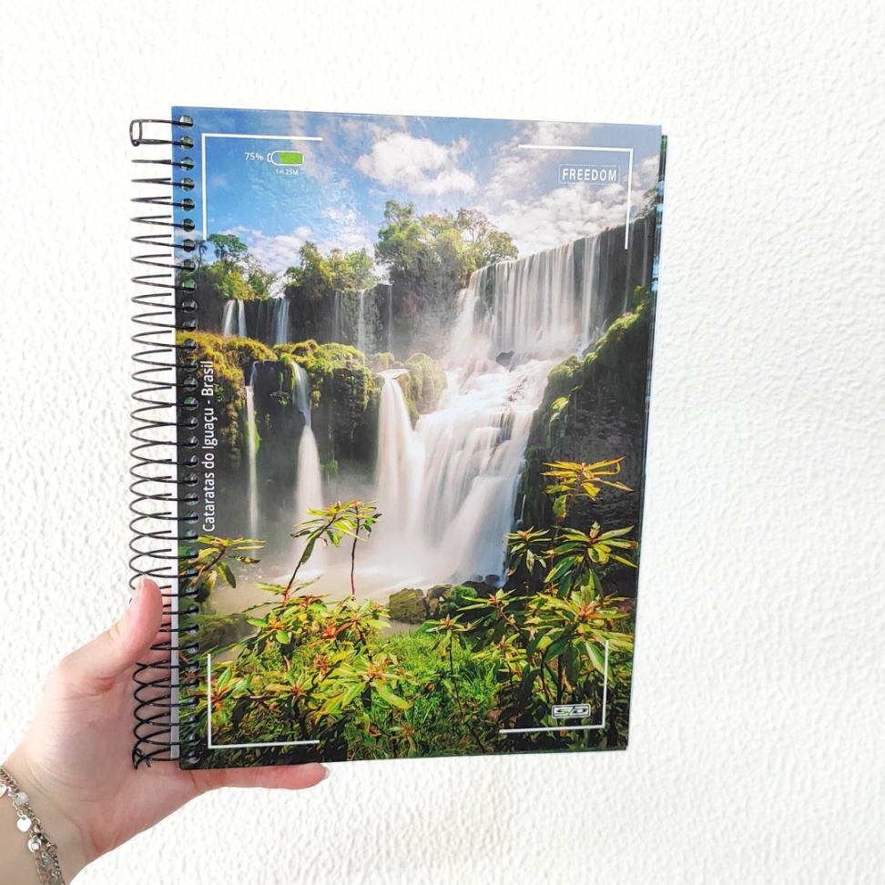 Caderno com Espiral Universitário Freedom 12 Matérias Animativa - #1