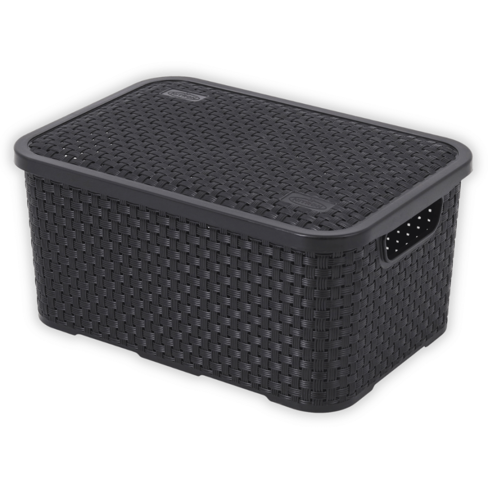 Caixa Organizadora Rattan Preto 8L Nitron