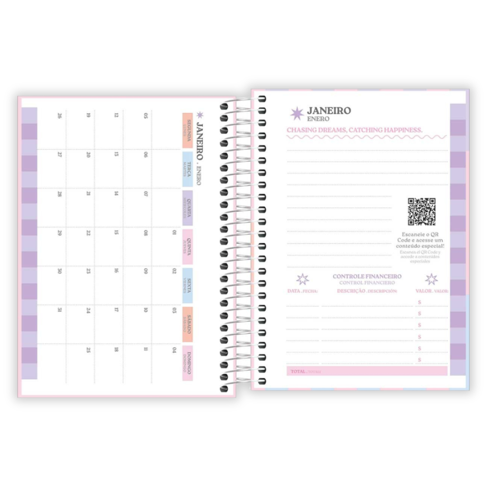 Agenda Espiral Diária Pequena Happy 2026 Tilibra - #7