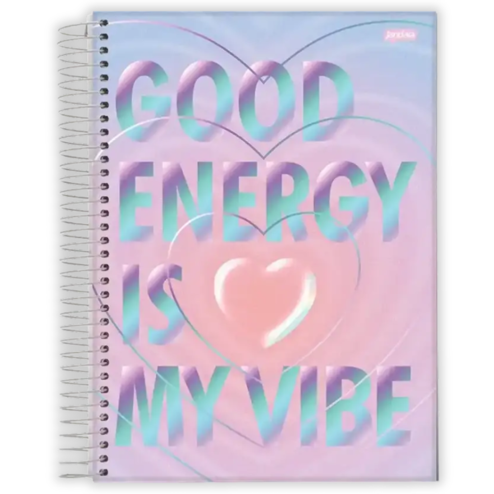 Caderno com Espiral Universitário Holográfica 1 Matéria Jandaia - #1