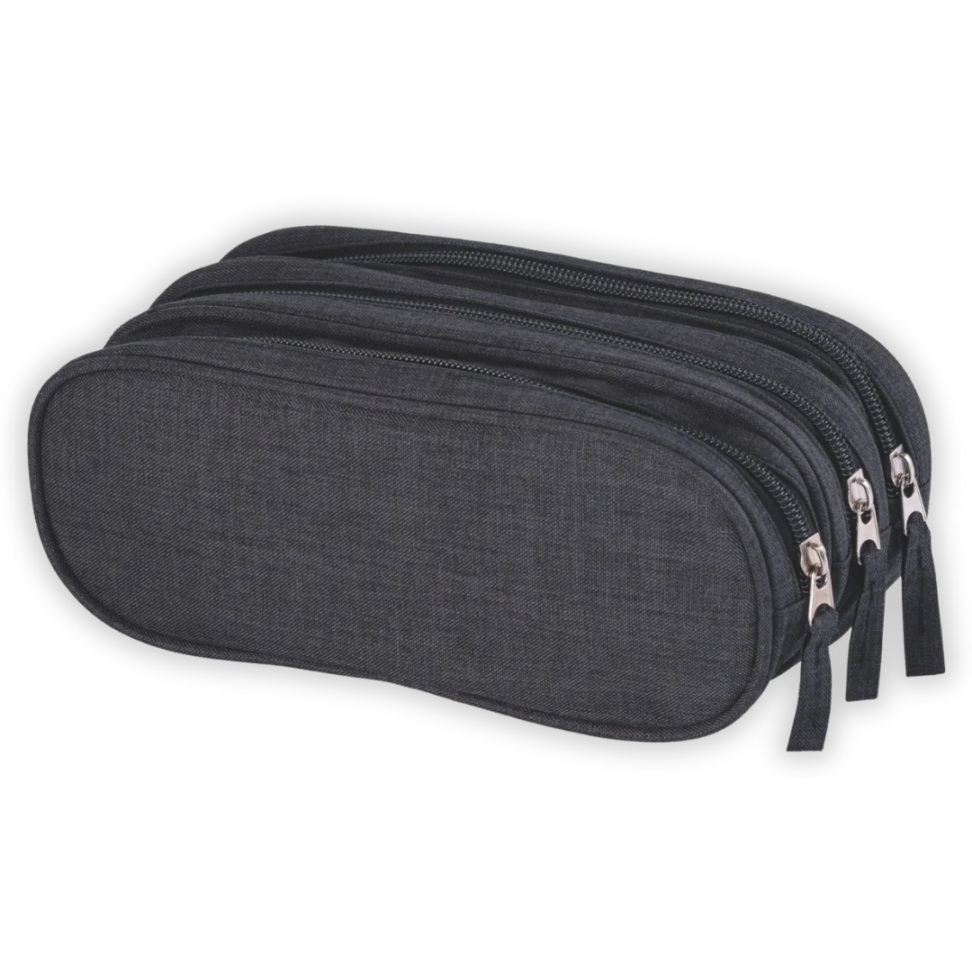 Estojo Triplo Jeans Preto Packn'Go - #1