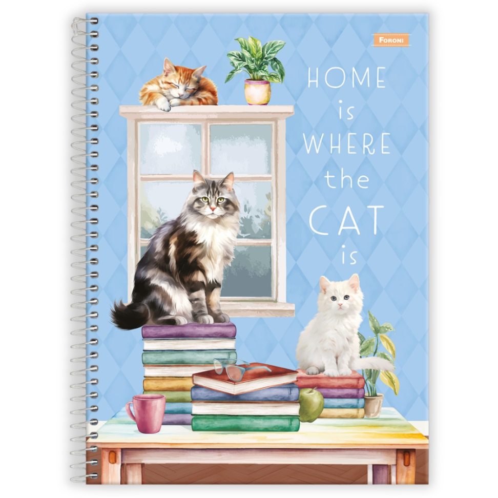 Caderno com Espiral Universitário Furfriends 1 Matéria Foroni - #1