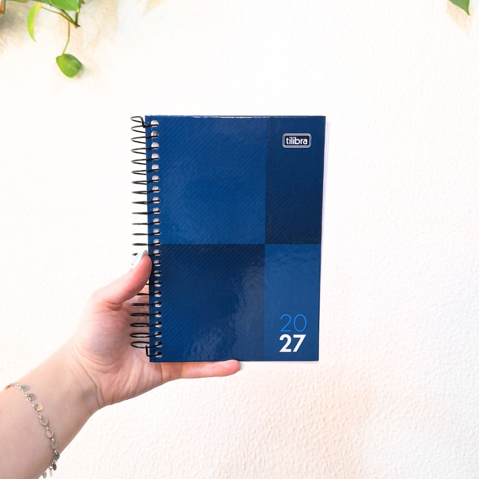 Agenda com Espiral Executiva Diária Pequena Zip B 2027 Tilibra - #8
