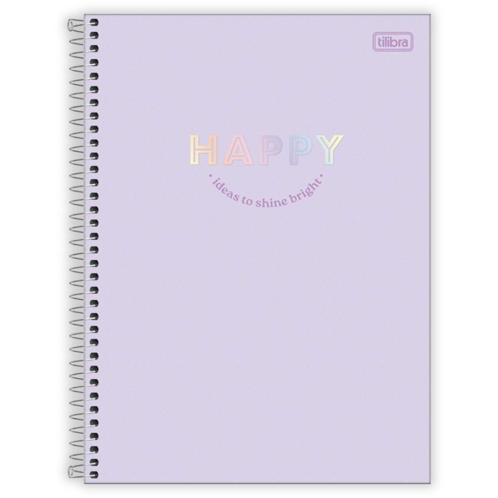 Caderno com Espiral Universitário 1 Matéria Happy Connect Tilibra - #1